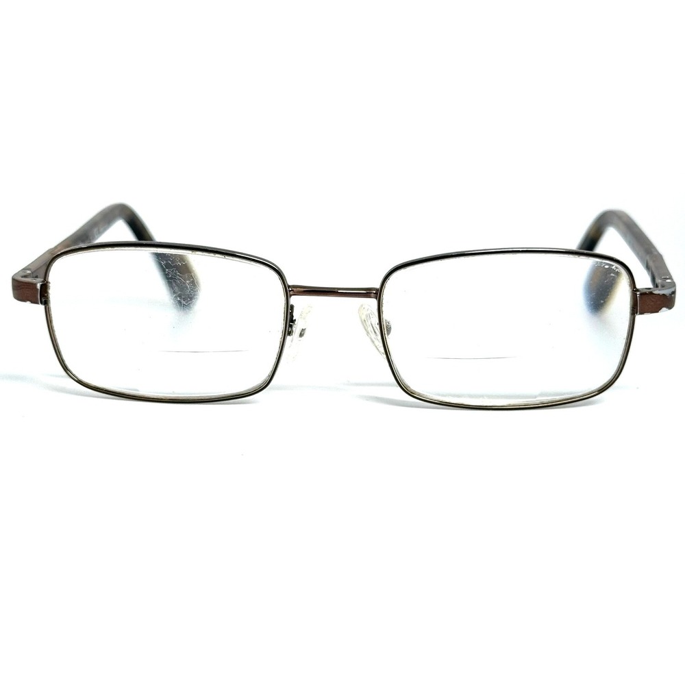 Sferoflex 2206 352 Brown Rectangular Metal Eyeglass Frames 53-19-140 Tortoise